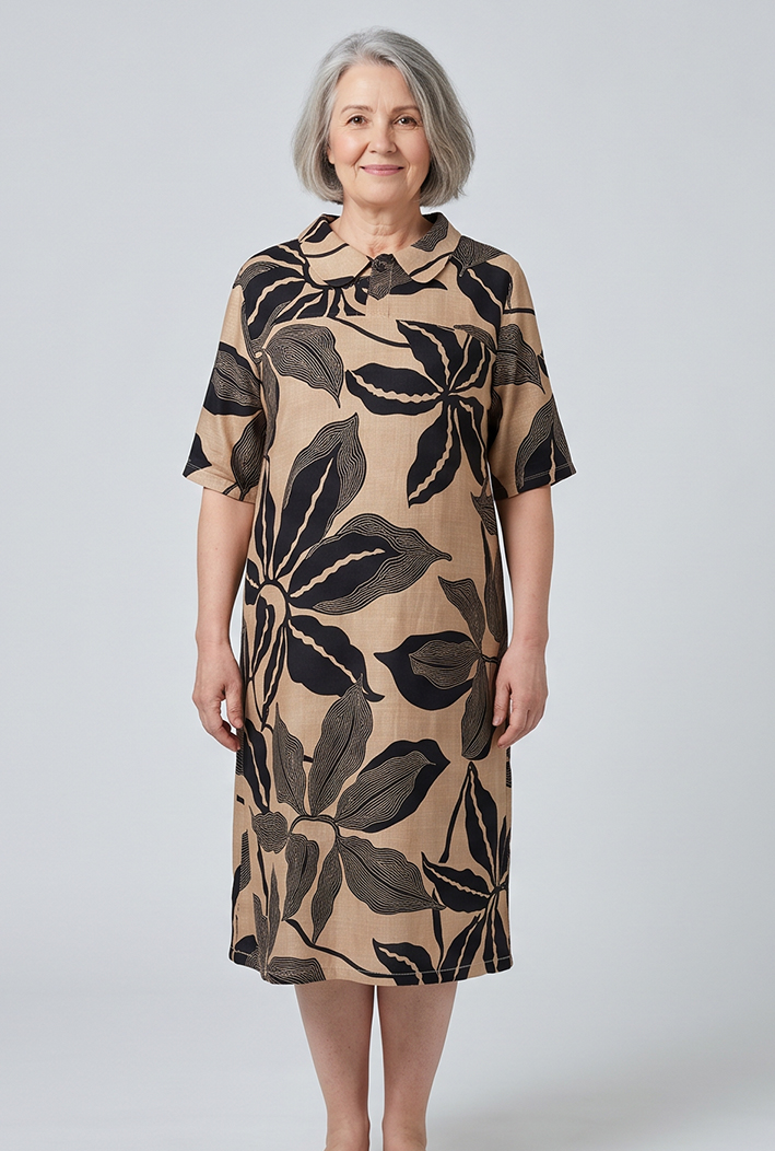 vestit MC negre flors dav